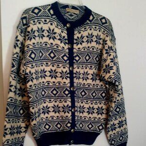 Vintage William Schmidt Handmade in Norway Women's Wool Cardigan Sweater